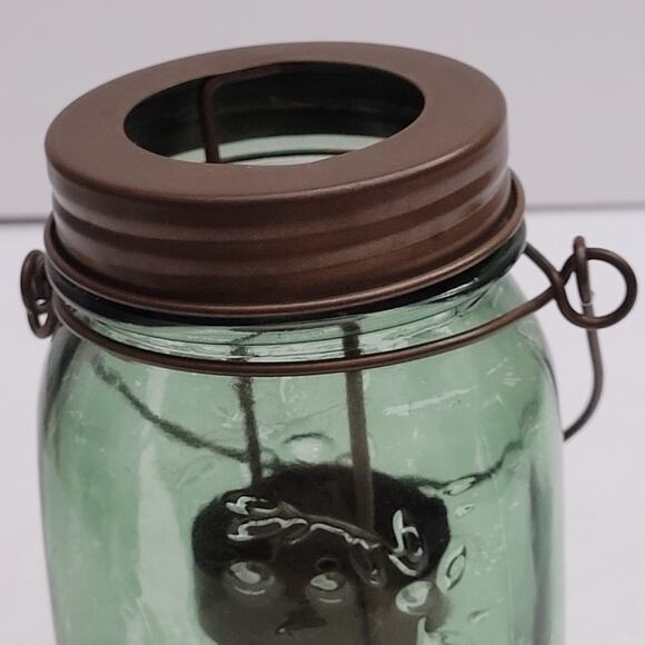 Green Rustic Mason Jar Candle Holder - Picture 3 of 12